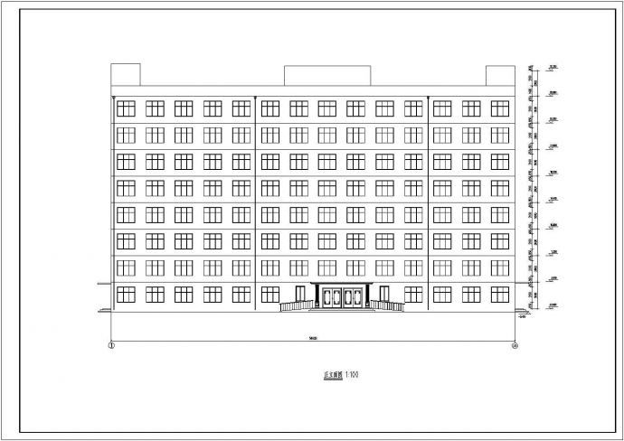 合肥市8层框架结构办公楼全套建筑结构毕业设计（不含计算书）_图1