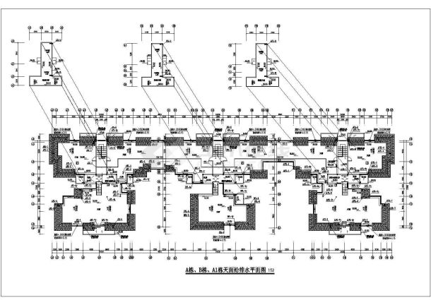 某地17层住宅小区给排水施工图纸-图二