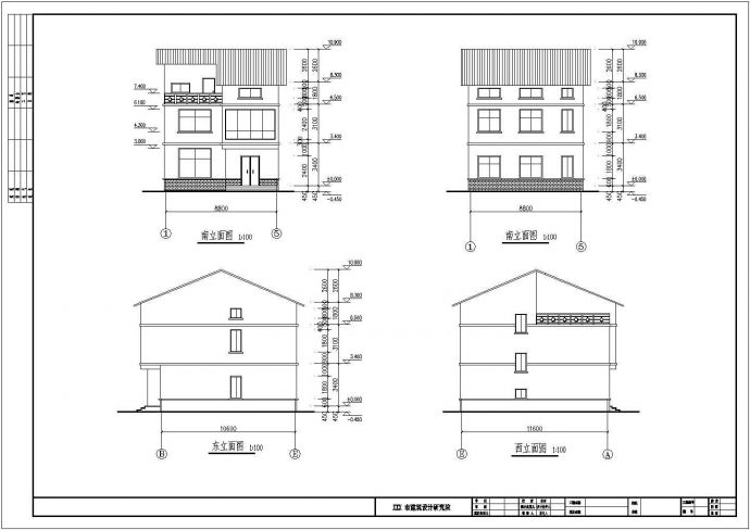 某地区带阁楼小型别墅建筑设计施工图_图1