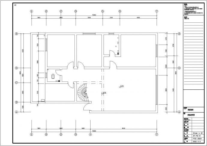 北京某住宅三室两厅装修设计施工图（带顶层花园）_图1