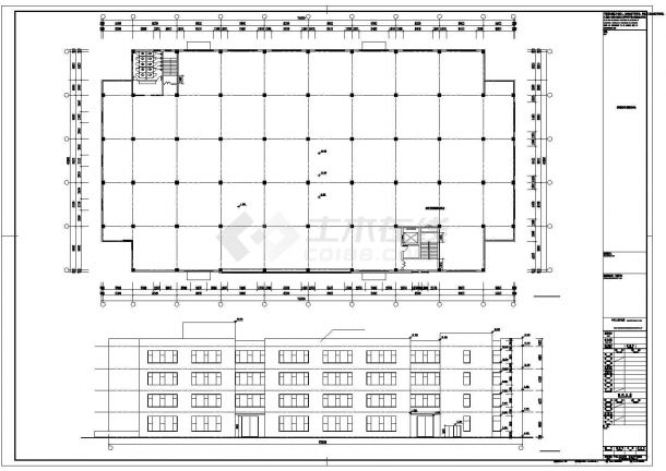 某地四层框架结构办公楼建筑结构施工图-图二
