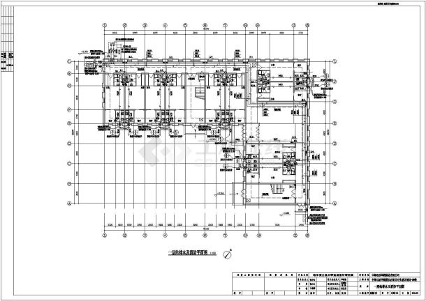 黑龙江某地生活区建筑给排水施工图纸-图二