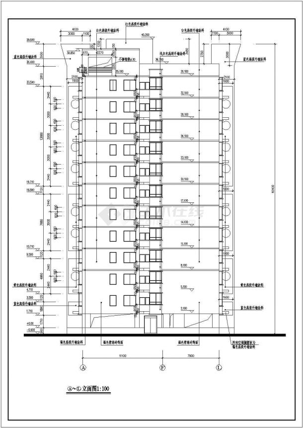 江西某地12层住宅楼建筑设计方案-图二
