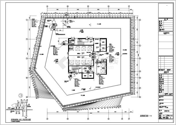 【广东】39层超高层办公大厦空调通风全套施工图(换热间 制冷机房)-图一