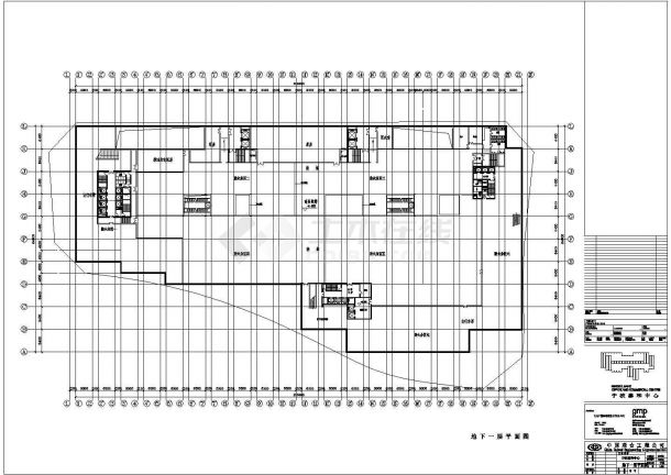 【浙江】局部28层现代商业综合体建筑施工图（地下3层，含效果图）-图一