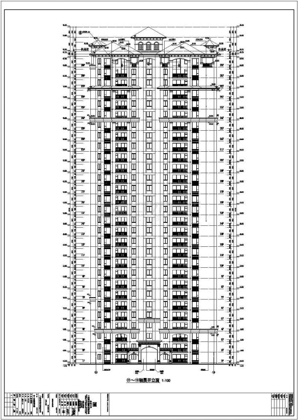 湖南某地29层住宅楼建筑设计施工图-图一