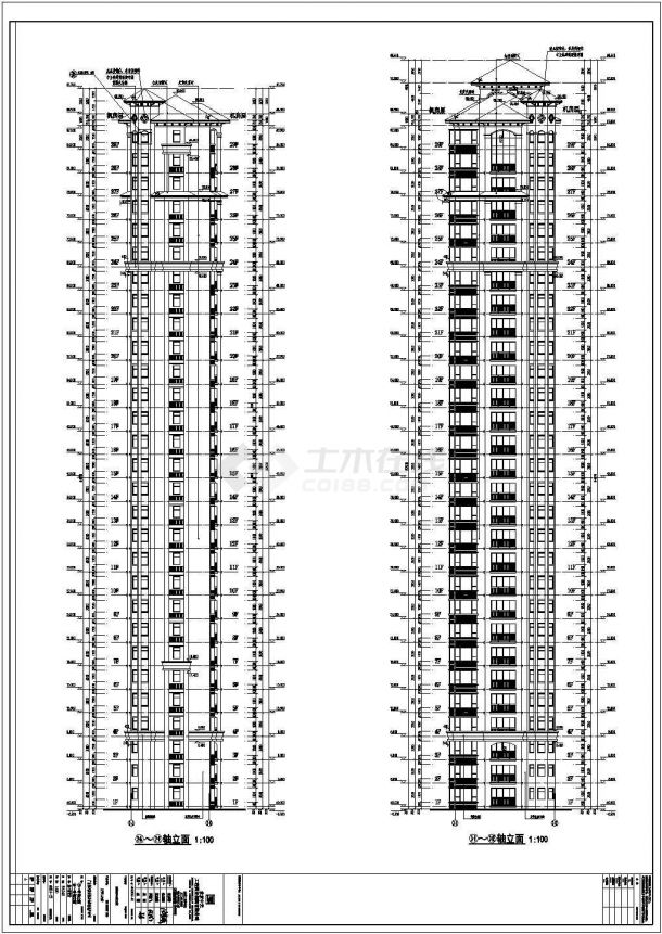湖南某地29层住宅楼建筑设计施工图-图二
