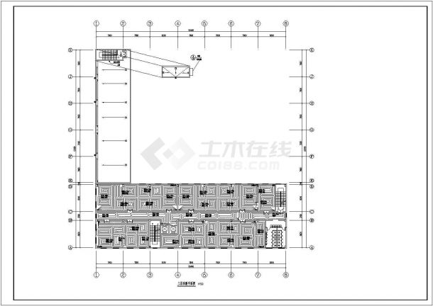 某地5层钢框架结构综合楼全套施工图（结构建筑暖通水电）-图二