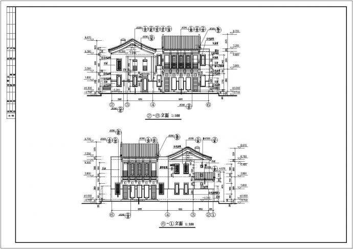 南方某地区二层别墅建筑设计方案图_图1