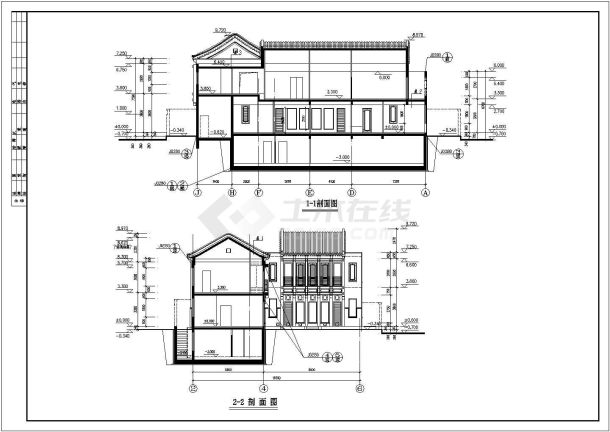 南方某地区二层别墅建筑设计方案图-图二
