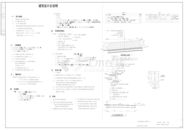 峰山后窑农民集中居住区公厕给排水系统设计施工图-图二