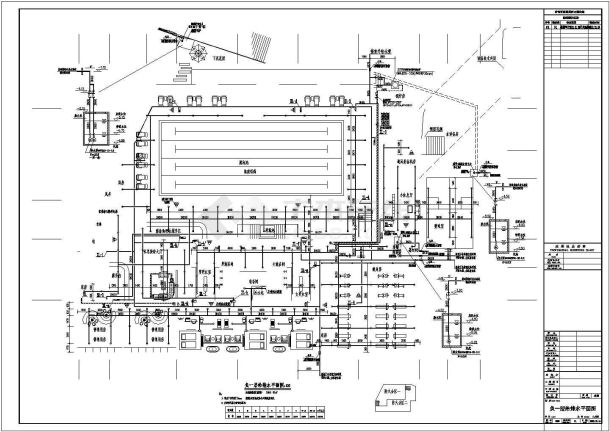 【四川】某商业棚户给排水改造工程施工图纸（含游泳池）-图一