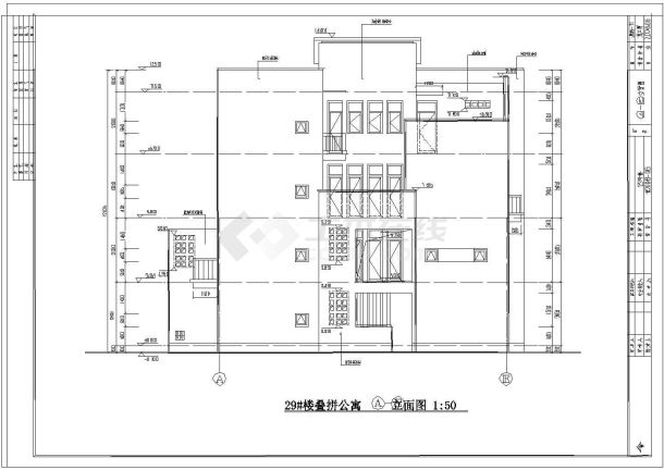 【海门】田园式小区住宅cad建筑结构施工图-图一
