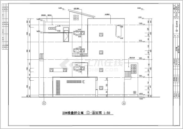 【海门】田园式小区住宅cad建筑结构施工图-图二