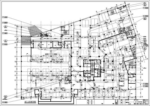 【上海】23层综合办公楼暖通空调设计全套施工图(含装修，锅炉房设计)-图一