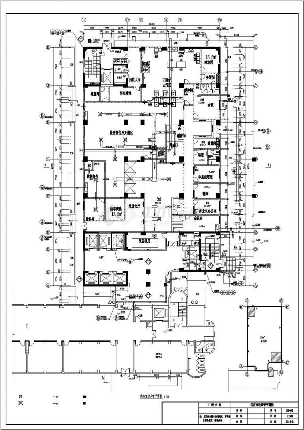 某市消毒供应中心净化空调暖通系统图纸-图二