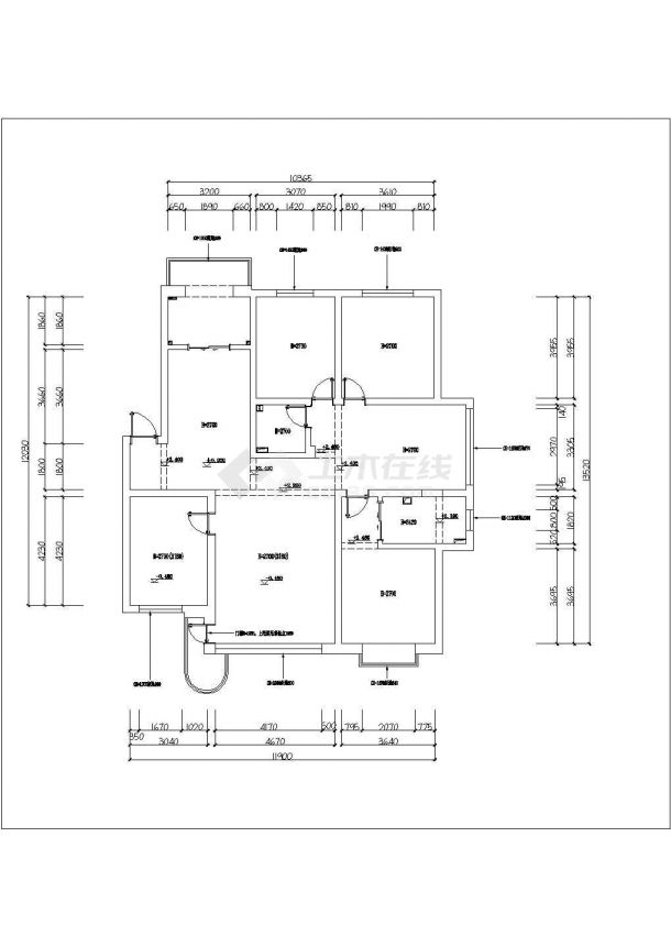 盘锦地区某7层家装配电电气施工图纸-图二