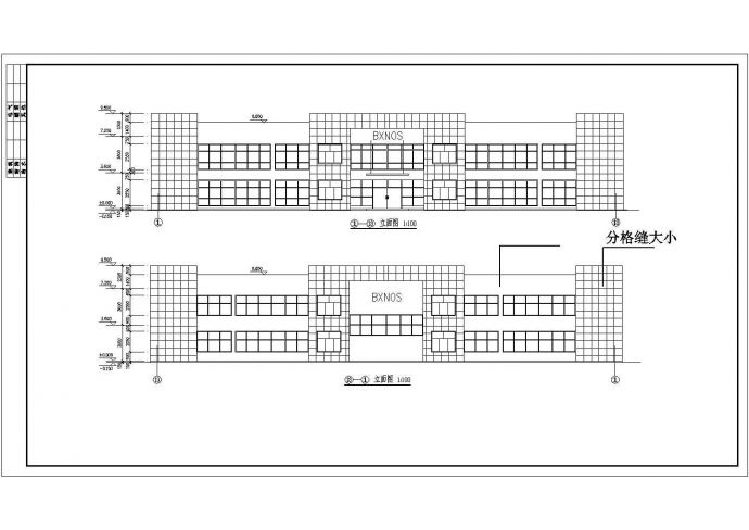 某两层框架结构办公楼建筑设计施工图_图1