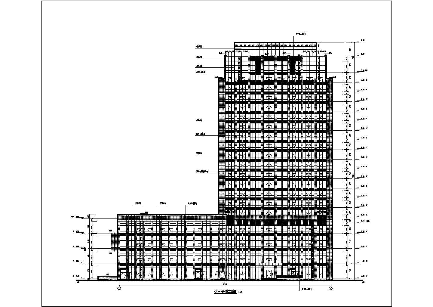 某地二十六层框架剪力墙结构商业综合体建筑设计方案图纸