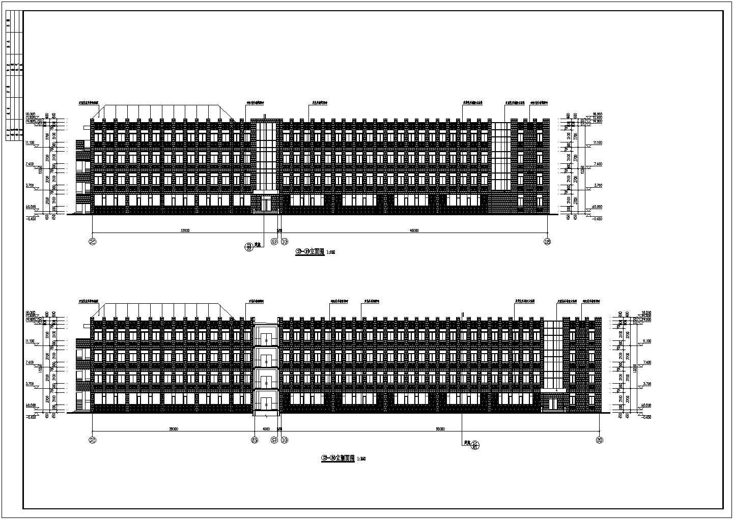 【锦州】四层钢筋混凝土结构小学教学楼建筑施工图（含效果图）