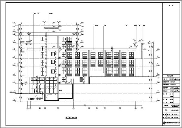 某地五层社区服务中心建筑设计施工图-图二