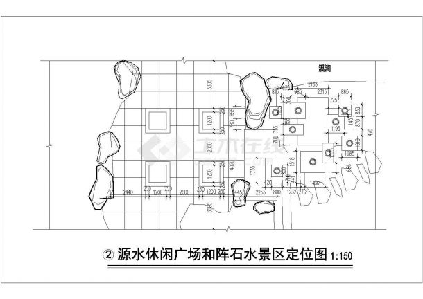 重庆某大学校区中心公园硬质景观施工图（部分）-图二