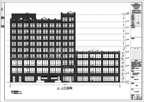 全椒县某9层框架结构酒店建筑施工图-图二
