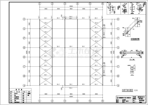 某地单层门式刚架结构厂房建筑结构施工图-图二