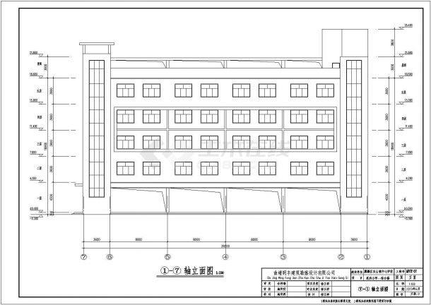 某小学五层框架结构教学楼建筑设计方案图纸-图二