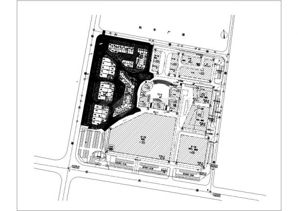 蓬莱悦动商业景观广场铺装设计施工图-图一