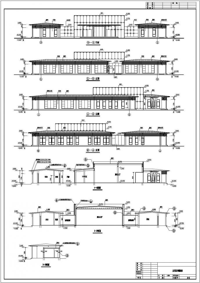 某地一层钢结构售楼处临时建筑设计施工图纸_图1