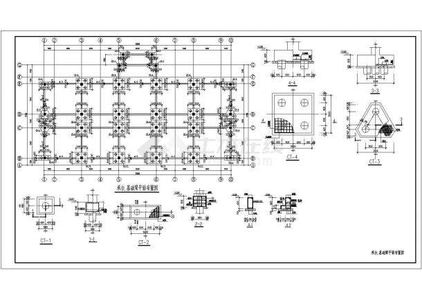 某地2层框架结构商场结构设计方案图-图一