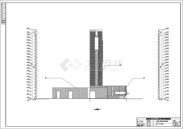 某地区22层框剪结构综合办公楼建筑设计方案图纸-图二