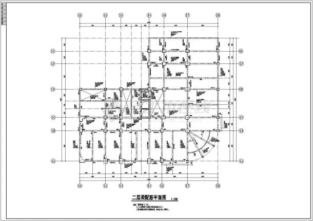 某地区28层框支剪力墙商住楼结构设计施工图-图二