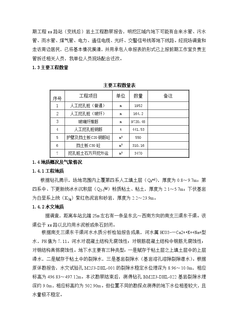 地铁车站深基坑人工挖孔桩施工方案-图二