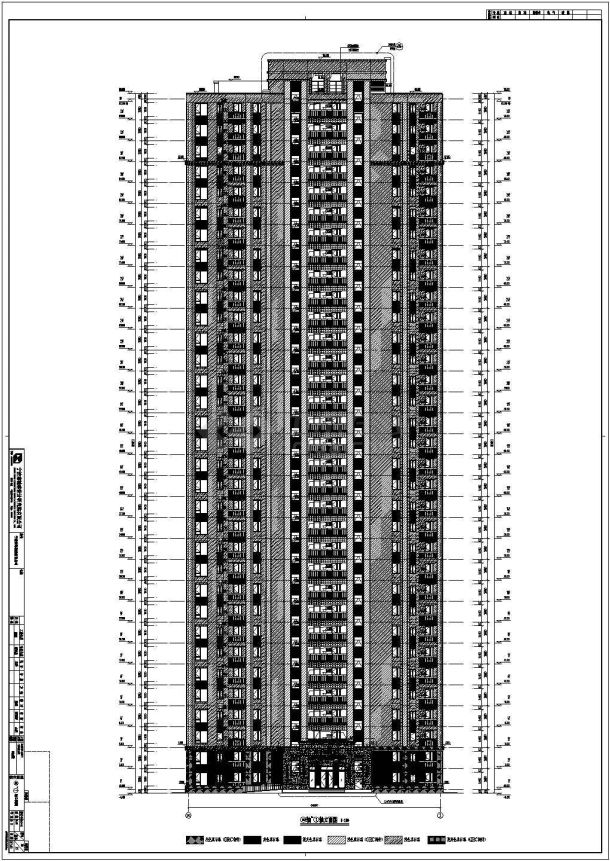 某小区整套单体高层住宅楼建筑设计方案图-图二