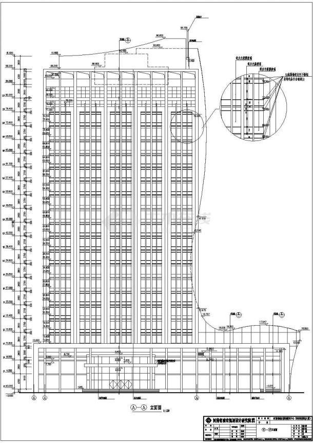 某第22层框剪结构办公楼建筑设计施工图-图一