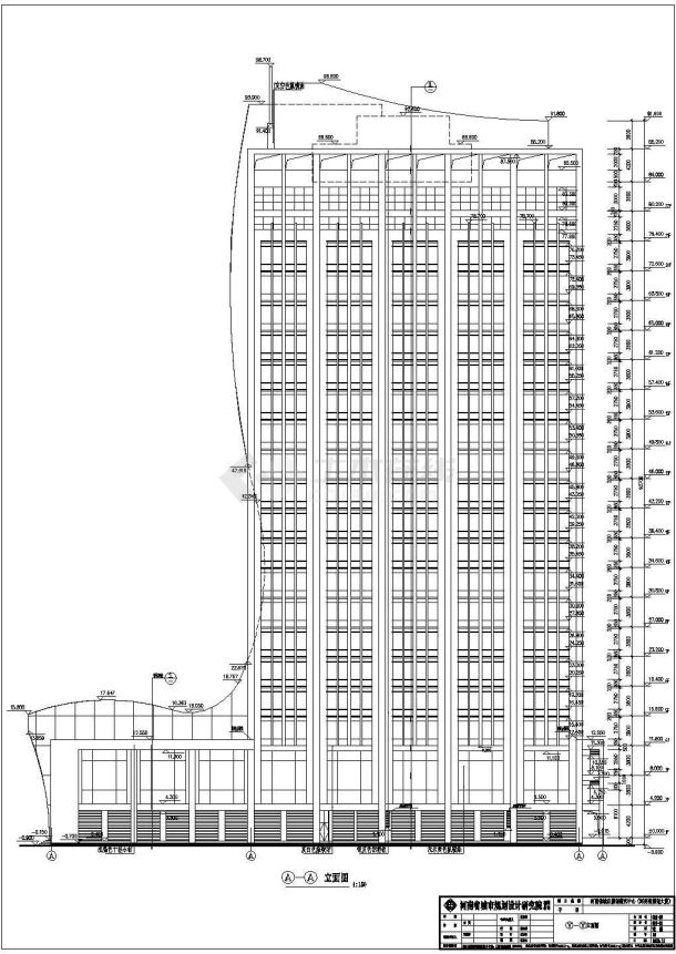 某第22层框剪结构办公楼建筑设计施工图-图二