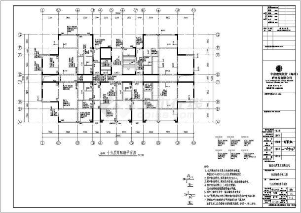 衍宏海港小镇二期18层剪力墙结构住宅楼全套施工图-图二