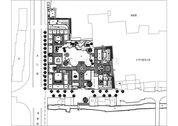 苏州博物馆整体建筑规划设计方案图纸-图一