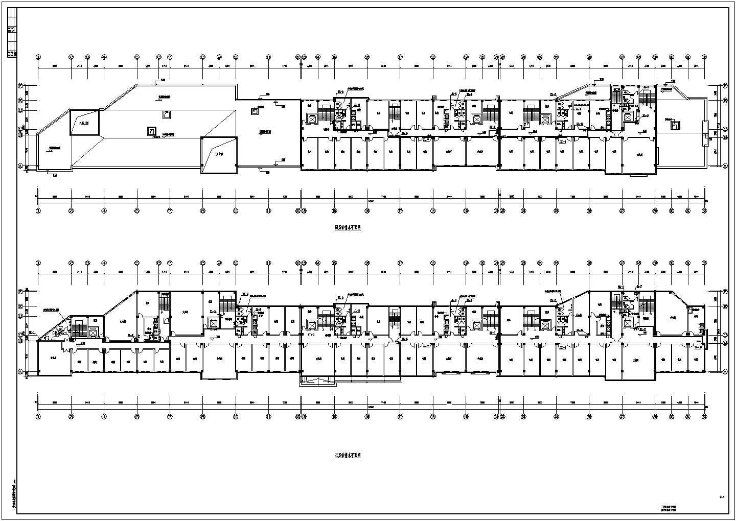 某市四层砖混结构饭店给排水消防设计图