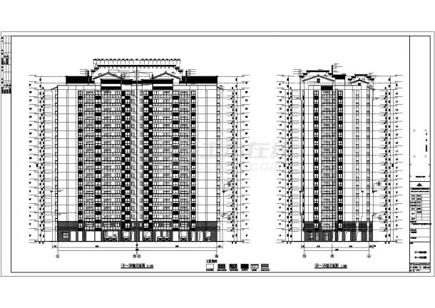 某地18层剪力墙结构住宅楼建筑设计方案图-图一