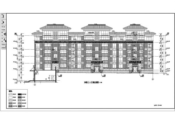 某华南地区6层框架沿街商住楼建筑施工图-图二