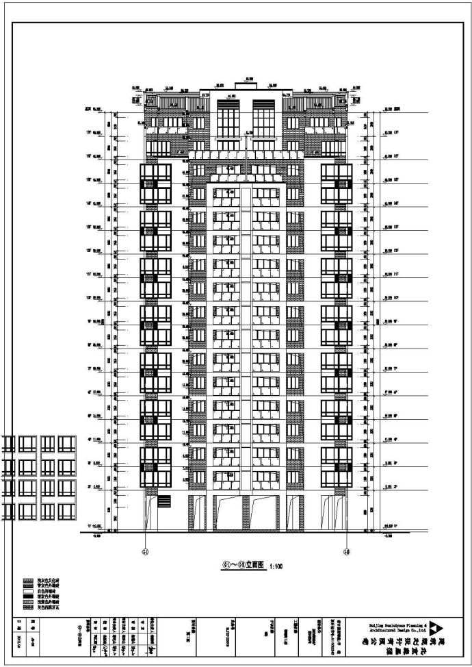某小区16层剪力墙结构住宅楼建筑设计方案图_图1