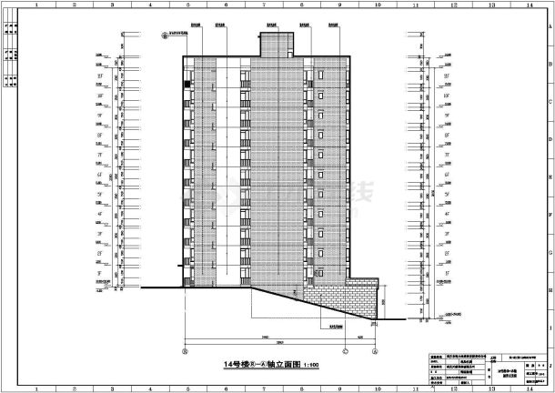 重庆某地11层住宅楼建筑设计施工图-图二