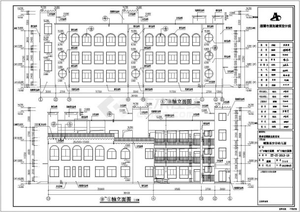 贵州某县三层框架结构幼儿园建筑设计施工图-图一