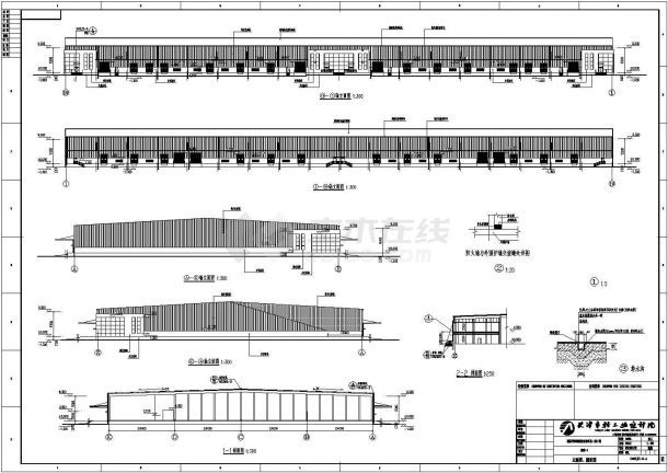 某物流中心单层钢结构厂房建筑设计施工图-图一