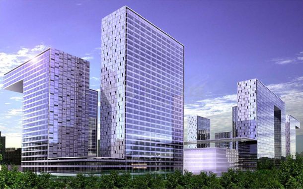 【北京】框架剪力墙结构高层办公楼设计方案-图一