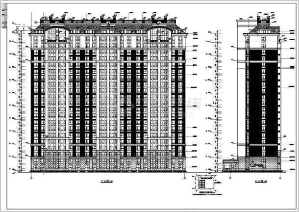 哈尔滨某11层复式跃层剪力墙结构住宅建筑结构施工图-图一