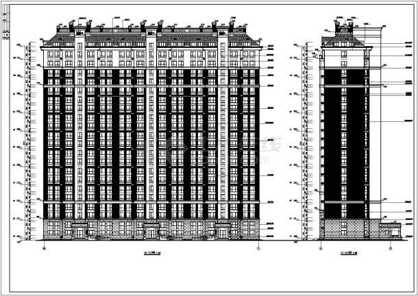 哈尔滨某11层复式跃层剪力墙结构住宅建筑结构施工图-图二